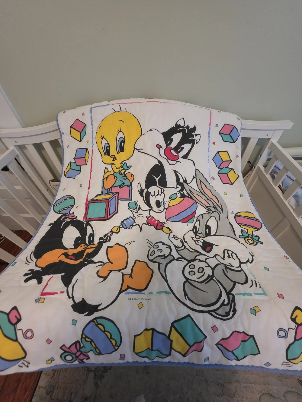 Looney Tunes 1993 Vintage Baby Quilt
